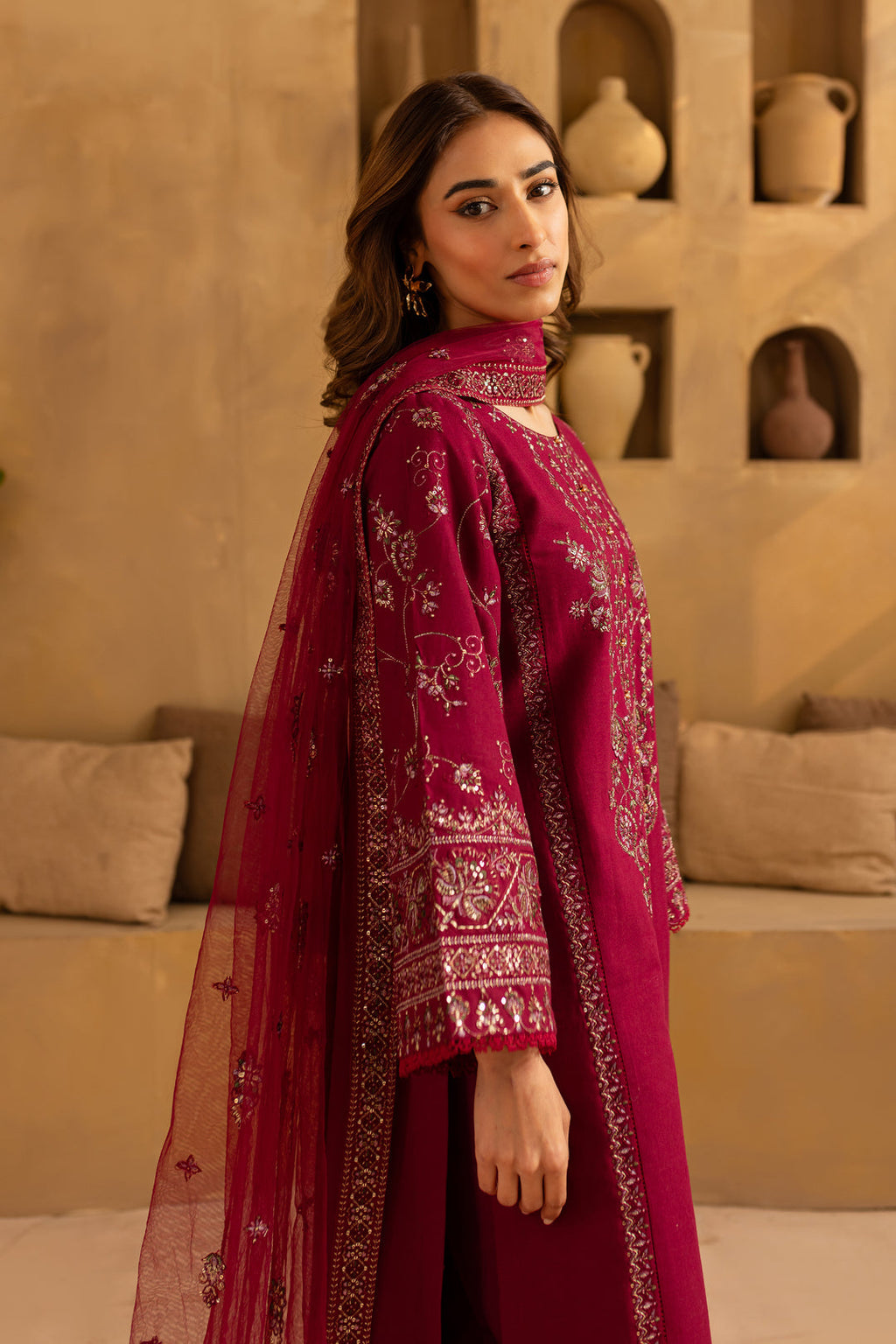 Shehnai - 3 PC Embriordered Dress