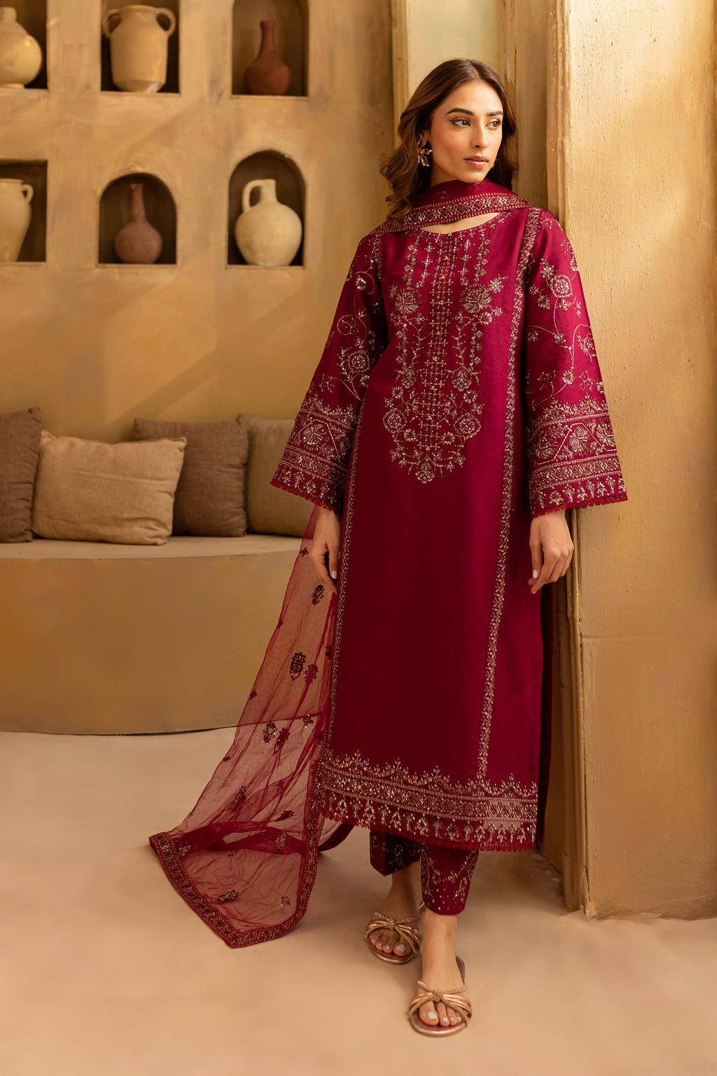 Shehnai - 3 PC Embriordered Dress