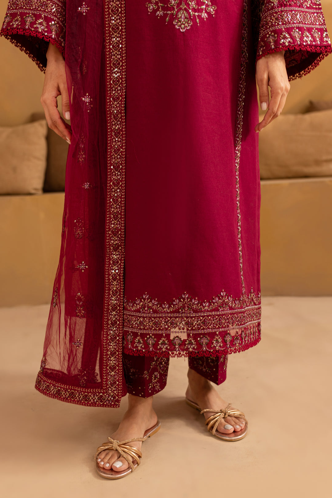 Shehnai - 3 PC Embriordered Dress