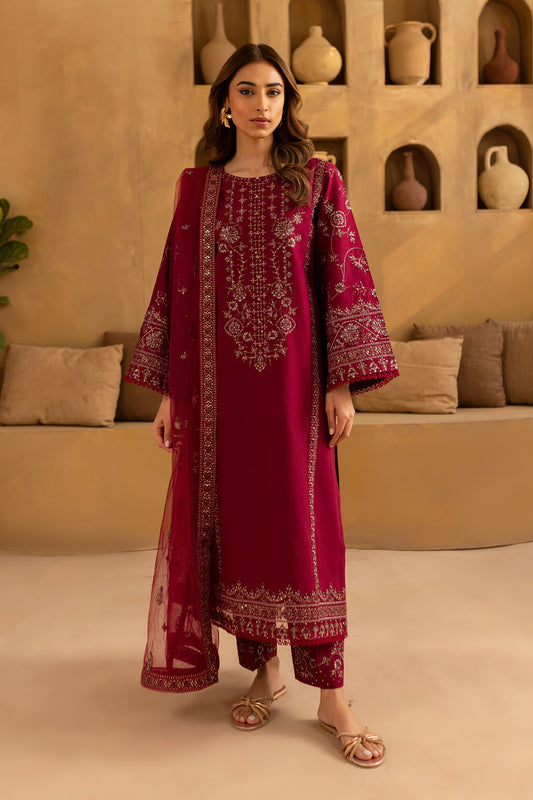 Shehnai - 3 PC Embriordered Dress