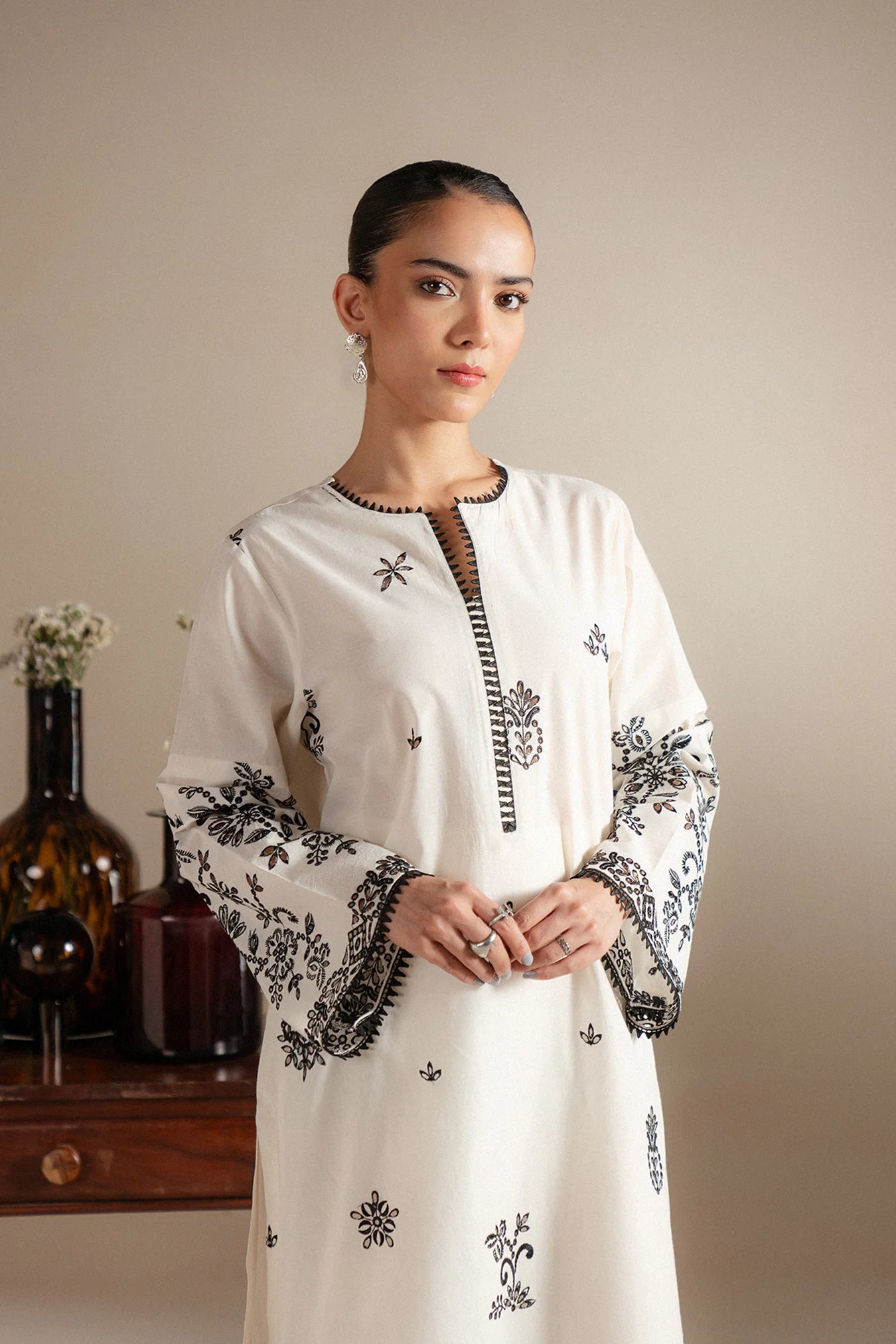 Safaa - 2 PC Embriordered Dress