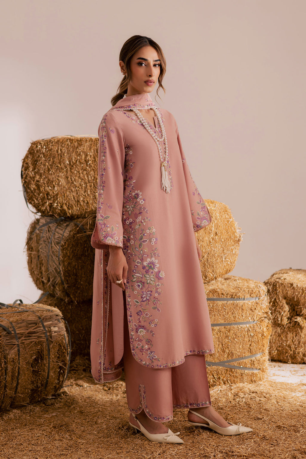 Enara - 3 PC Embriordered Dress